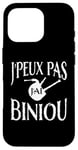 Coque pour iPhone 16 Pro Bretagne Je peux pas j'ai Biniou Idée cadeau Humour Breton