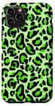 Coque pour iPhone 11 Pro Lime Green Leopard Print Nostalgique y2k Esthétique Animal