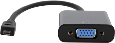 Adaptateur Micro Hdmi Vers Vga, Adaptateur Convertisseur Vidéo Micro Hdmi Vers Vga Actif 1080P Avec Audio Stéréo 3,5 Mm Pour 4B Pc, Projecteur, Hdtv