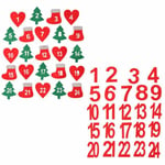 Adhesive Christmas Label Xmas Ornament Advent Calendar Number Gift Felt Sticker