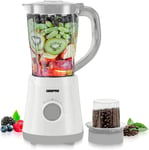 Geepas 2 in 1 Food Blender 1.5L 2 Speeds Chopper Grinder Smoothie Maker  grey