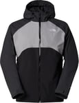 The North Face Men's Stratos Hooded Jacket TNF Black/Meld Grey/Asphalt Grey, Chiffon Yellow/Sugary Pnk, M