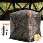 Store de chasse transparent a 270°, store de sol pop-up pour 1-2 personnes avec sac de transport, tente de chasse portable et resiliente, 3 fenetres