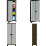 Armoire en plastique 68x39x171,5 cm Design de rotin - armoire - armoires - Home & Living - Gris