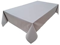 Nappe de Table de qualité supérieure - 100 % Coton - Collection Konzept, Couleur et Taille au Choix (Nappe Ovale 150 x 300 cm, Gris Clair)