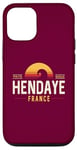 Coque pour iPhone 14 Hendaye, France | Logo en forme de vague rétro d'Hendaye Pays Basque