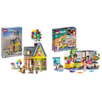 LEGO Rooms Bundle 2: Disney and Pixar ‘Up’ House (43217) and Friends Aliya's Room (41740), Set with Mini-Dolls & Buildable Toy Animal Figures of a Dog and Squirrel, Gift For Kids, Girls and Boys