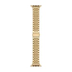 Michael Kors Bracelet Compatible avec Apple Watch, 38/40/41 mm:42/44/45/49 mm-20 mm Acier Inoxydable Doré, MKS8055E