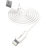 CHARGEWORX Sync & Charge Lightning Cable, MFI Certified, 3-Feet, White