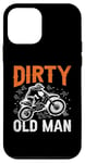 Coque pour iPhone 12 mini Dirty Old Man Dirt Bike Motocross Rider Moto Biker