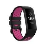 Fitbit Charge 4/3 Silikon Träningsarmband Svart/Rosa