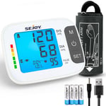 SEJOY Automatic Digital Blood Pressure Monitor Upper Arm Bp Cuff Voice Machine