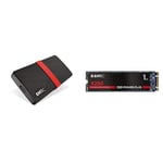 EMTEC - Pack Création : Disque SSD Portable X200 128 GB + Disque SSD Interne X250 1 Tera