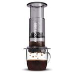 AeroPress Clear Coffee Press – 3 In 1 Brew Method Combines French Press, Pourover, Espresso, Full Bodied Coffee Without Grit or Bitterness, Small Portable Coffee Maker for Camping & Travel, Black