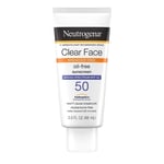 Neutrogena Clear Face Liquid Lotion Sunscreen Broad Spectrum SPF 50 UVA/UVB 88mL