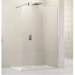 Paroi de douche ouverte - réversible - barre de renfort - 6mm - Lunes H 97 à 98