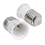 E27 vers B22 Adaptateur de Douille, E27 Vis vers B22 Baïonnette Convertisseur de Douille, 0-250V, pour Ampoules B22, Ampoules LED, Ampoules à Incandescence, Lampes Halogènes, Lampes CFL, Lot de 2