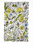 Half a Donkey A Bees Life Large Cotton Tea Towel