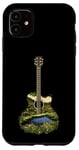 Coque pour iPhone 11 Guitare acoustique Nature Paysage Musique Lover Art