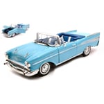 CHEVROLET BEL AIR CONVERTIBLE 1957 BLUE 1:18 MotorMax Auto Stradali Modellino