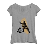 T-Shirt Femme Col Echancré Ninja Arts Matiaux Manga Japon Asie Culture