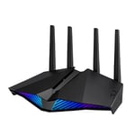 ASUS RT-AX82U V2 (AX5400) Dual Band WiFi 6 Extendable Gaming Router with Mobile Tethering (Replacement of 4G 5G routers) Gaming Port, Mobile Game Mode RGB Network Security Instant Guard VPN AiMesh