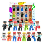 Playmags Large Magnetic Figures Community Set of 15 Pieces – 3 Inches Play People Perfect for Magnetic Toys Building Blocks - STEM Learning Toys for Kids – Magnet Tiles Expansion Accessories Pack