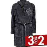 CR7 Cristiano Ronaldo Cotton Bathrobe Grå bomull Large Herr