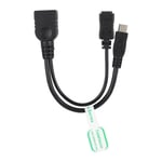 Micro USB to USB Female OTG Host Adapter Data Cable with Power Line for Phone TG