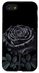 Coque pour iPhone SE (2020) / 7 / 8 Rose noire gothique pour fille - Pour la Saint-Valentin, Halloween