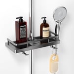 Etagere Douche, Etagere Douche Sans Percage, Pour Rail De Douche, Etagère De Douche, Organisateur De Douche, Colonne De Douche Etagère, Pour 19Mm-25Mm Étagère Douche, Gris[ACC093162]