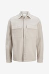 Jack & Jones - Overshirt jprRaymond Melange Solid LS Overshirt - Brun