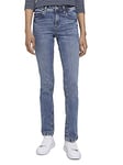 TOM TAILOR 202212 Alexa Straight Jeans Femme, 10125 - Random Bleached Blue Denim, 27W / 30L