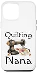 Coque pour iPhone 12 Pro Max Patchwork vintage avec machine à coudre Nana Queen