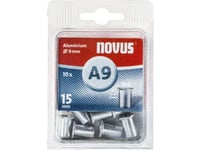 Novus Office 106440900 Blindnittemøtrik (Ø X L) 9 Mm X 15 Mm M6 Aluminium Aluminium 10 Stk