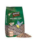 Extra Select Wild Bird Seed Mix with Black Sunflower Seeds, Wheat, Dari, Millet Seeds - Nutrient Rich Wild Bird Food for Small Birds - 20kg