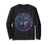 Wolf Viking Runes Nordic Celtic Wolf Lover Long Sleeve T-Shirt