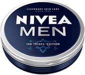 NIVEA MEN Crème 100 ans Retro Edition (75 ml), crème nourrissante pour hydrater intense, soin de la peau pour homme idéal pour le corps, le visage et les mains