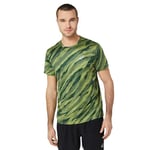 ASICS 2011C646-301 Core All Over Print SS Top T-Shirt Homme Cactus/Rain Forest Taille M