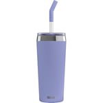 SIGG - Mug Isotherme - Travel Mug Helia - Avec Paille En Verre Durable & Brosse De Nettoyage - Étanche - Sans BPA - En Acier Inoxydable 18/8 - 0,6L