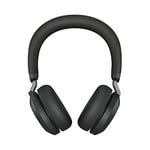 Jabra Evolve2 75 Wireless PC Headset with 8-Microphone Technology - Dual Foam Stereo Headphones with adjustable Advanced Active Noise Cancellation, USB-A Bluetooth Adapter and UC Compatibility - Black