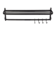 Garden Trading Farringdon Wall-Mounted Metal Luggage Rack, Dark Grey