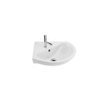 Lavabo d'angle mural céramique traditionnelle Gamme pro Sanindusa 50 Easy couleur blanc