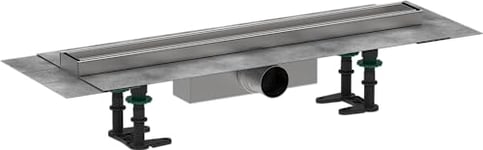 hansgrohe RainDrain Compact - Caniveau de douche linéaire 600 mm à carreler, Siphon de sol pour une installation standard, avec hauteur d'encastrement 63 mm, 56175000