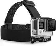 Casque Bandeau de Tête Compatible avec GoPro Hero 10 9 8 7 Xiaomi Yi - Sangle de Fixation Élastique - Ceinture Frontale pour Caméra d'action.[G3237]