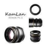 Kamlan 50mm F1.1 APS-C Large Aperture Manual Focus Lens for Sony E-Mount Camera