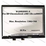 B120XAN01.0 For HP Chromebook x360 12b-ca0005TU Touch Screen Digitizer Assembly