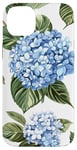 Coque pour iPhone 14 Plus Aquarelle Floral Bleu Hortensias Pretty Blue Floral