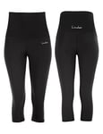 Winshape Femme Functional Power Shape 3/4 Collant Legging Taille Haute hwl202 Noir Slim Style Fitness Loisirs Sport XS Noir