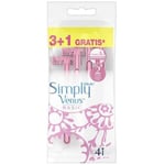 Gilllette Simply Venus - Lot de 4 rasoirs jatables double lames